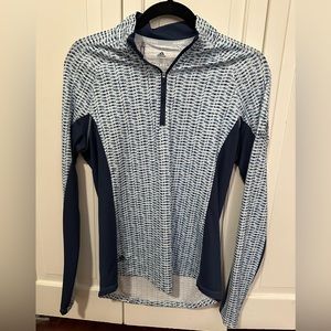 NWT Blue Adidas Quarter Zip Golf Pullover Sz Small